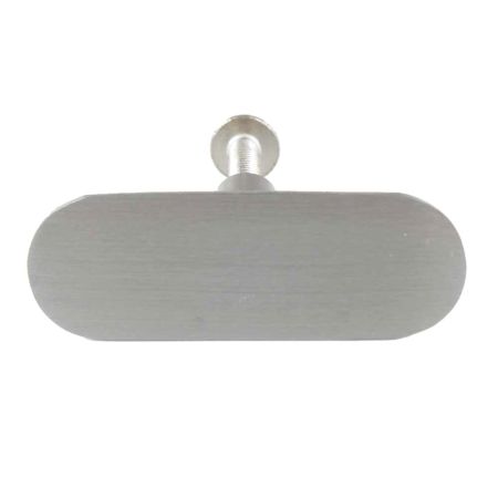 Silver Stainless Steel Thin Oval Dresser Knobs